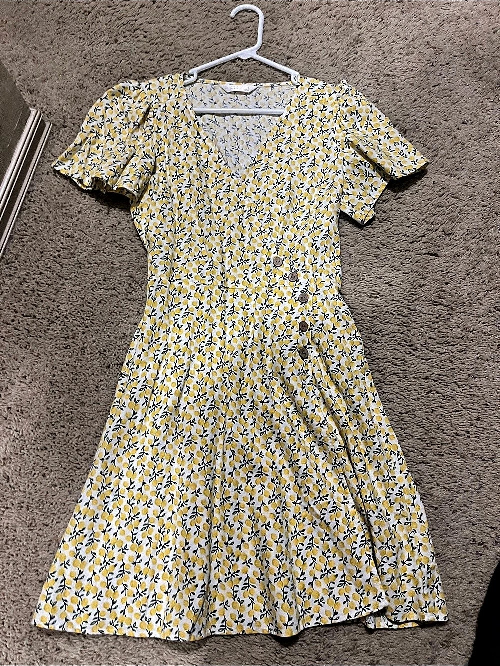 Floral Yellow & White Dress Like New